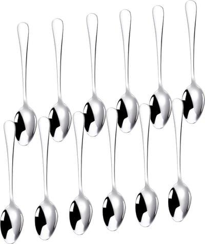 House of Husk Luxe Dessert Lepel Set - Theelepeltjes - Koffielepels - Koffielepeltjes - RVS - 16cm - 12 Stuks - Zilver