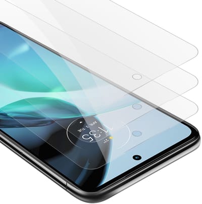 Cadorabo 3x Screenprotector geschikt voor Motorola MOTO G72 - Beschermende Pantser Film in KRISTALHELDER - Getemperd (Tempered) Display beschermend glas in 9H hardheid met 3D Touch
