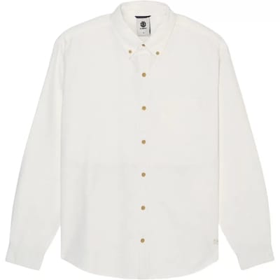 Element Button Down Oxford Regular Fit Overhemd Met Lange Mouwen Wit L Man