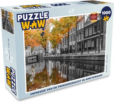 Puzzel Impressie van de Prinsengracht in Amsterdam - Legpuzzel - Puzzel 1000 stukjes volwassenen