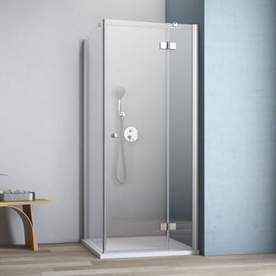 GEO maw flex door right with fixed part and side panel, 80 x 80 cm AF3008080R2360