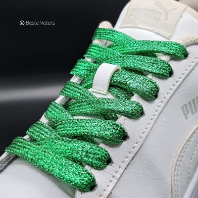 Beste Veters-Glitter - Glitter veters - Veters feestdagen - Veters 120 cm - Glitter veters groen - Feest - Cadeau - Glitterveters-Kerst - Carnaval - Zomer - Kerst