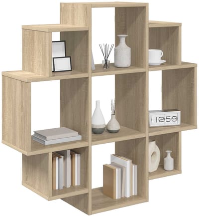 vidaXL - Wandplank - Sonoma - Eiken - 90 - x - 25 - x - 90 - cm - Bewerkt - hout
