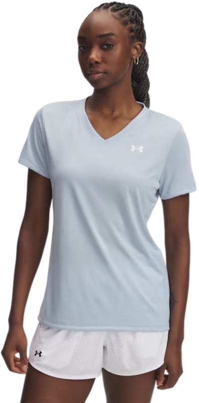 Under Armour Tech V-Neck Sportshirt dames Blauw M/38
