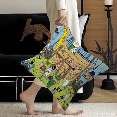 Schattige M-Moomins Kussenhoes Kussensloop Bekleding Bank Plaid Kussen Huisdecoratie Kussensloop 40x40cm