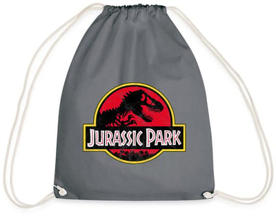 Jurassic Park Klassiek Logo In Rood Met T-Rex Gymtas