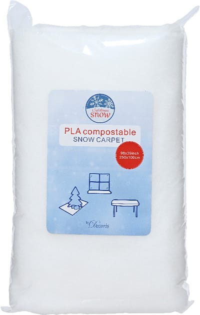 Decoris Sneeuwdeken - wit - 250x100 cm - polyester - sneeuwtapijt - kerstversiering - sneeuw ondergrond