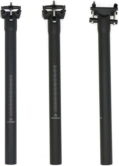 Fiets Zadelpen - Zadelpen MTB - Comfortabel Fietsen - Lichtgewicht Koolstofvezel - 31.6/27.2/30.9mm - Mat Zwart