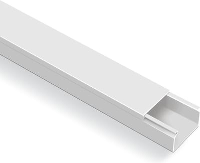 Kabelgoot/ leidinglijst 2X1 Mtr wit 60X25 mm