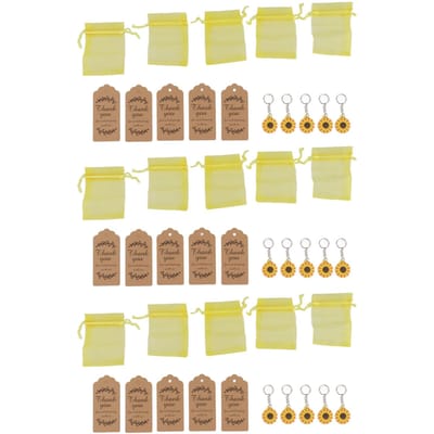 Lot de 30 porte-clés tournesol pour fête, cadeaux de mariage, anniversaire, bébé