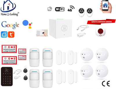 Draadloos beveiligingsbox werkt met wifi en met spraak gestuurde apps. ST01C-16
