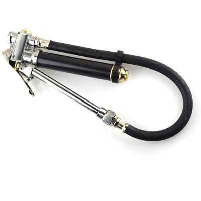Draagbare handbandenpomp met hoge druk (120 PSI) en opblaaskabel voor autobanden gray
