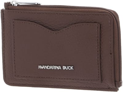 MANDARINA DUCK Leren kaarthouder Mellow Leather Credit Card Holder Milk Chocolate donkerbruin