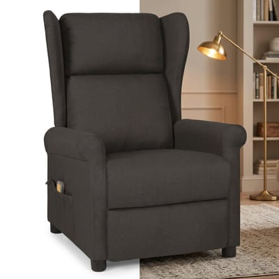 Massagestoel - Relaxfauteuil - Zetel - Stof - 1 persoons - Met armleuning - Zeer comfortabel - Elektrisch - Taupe