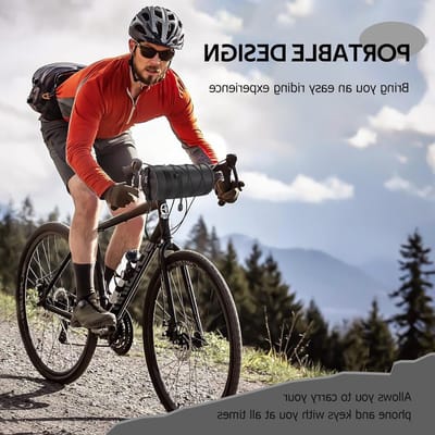 Waterdichte Fietsstuur Tas 2.5L met Schouderriem - Ideaal voor Mountainbikes en Racefietsen, Zwart