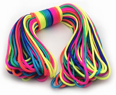 Klimtouw Koord - Parachute Touw - Outdoor Activiteiten - Veelzijdig Gebruik - 3mm 100m - Regenboog