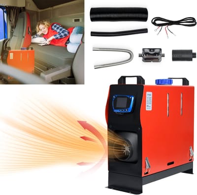 ACXIN Diesel Standkachel 8KW 12V – Luchtverwarmer met LCD & Afstandsbediening Rood