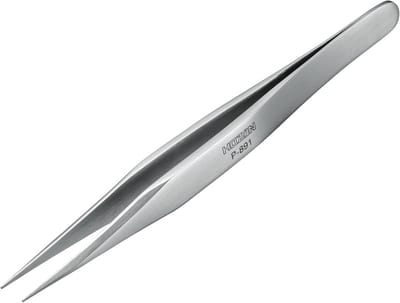 Precisie Pincet - Fijne Tang - Elektronica Reparatie - Roestvrij Staal - 125mm Lengte - Zilver