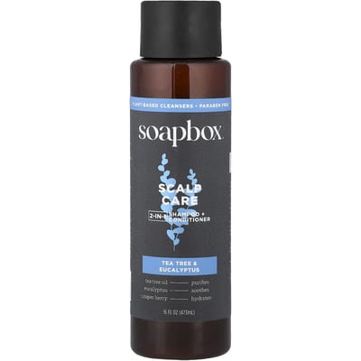 Zeepblok, Hoofdhuidverzorging 2-in-1 Shampoo + Conditioner, Tea Tree & Eucalyptus, 473ml (16 fl oz) gray