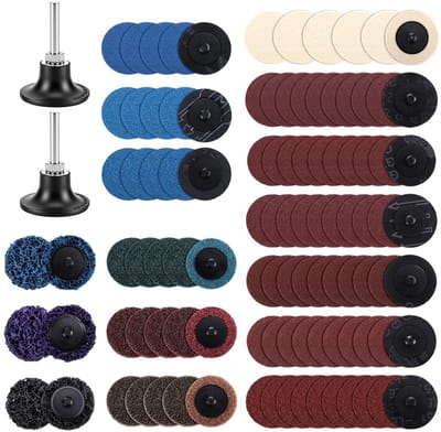 Dailygoods - Yosoo Polishing Disc Set - 104-delige Alumina Oxide en Nonwoven Schijfset voor Schuren en Polijsten