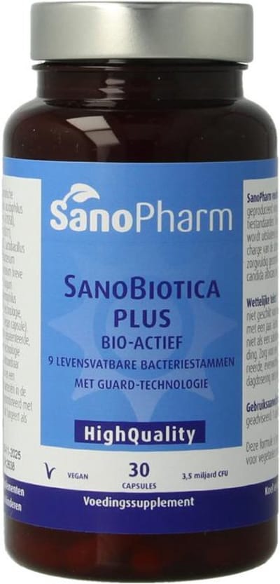 SanoPharm Sanbiotica Plus - 30 capsules - Pre-/biotica supplementen preparaat