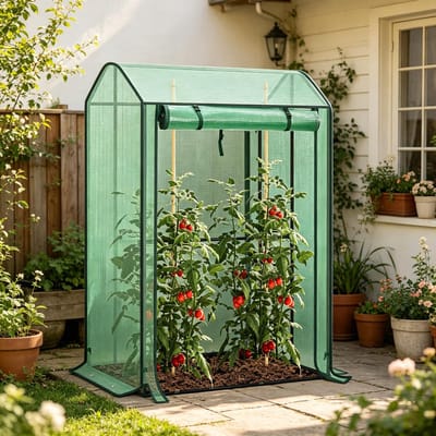 MODFU - Balkonkas - Met Roldeur En Ventilatieopeningen - Voor Balkon En Tuin - Staal En PE - Groen - 100 X 83 X 150 Cm
