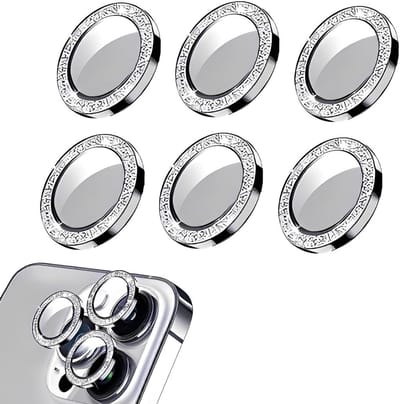 Camerabeschermingsfolie set van 6 voor iPhone 16 Pro en Pro Max, gehard glas, krasbestendig, helder en nachtopnames vrij