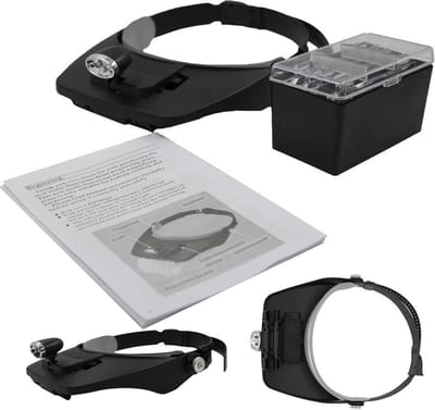 MMOBIEL 5 Delige Vergrootglas Hoofdband met LED licht voor precisie reparaties