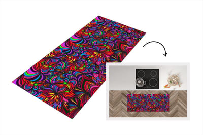 Keukenloper - Loper keuken - Patroon - Jungle - Abstract - 120x50 cm - Keukenloper vinyl