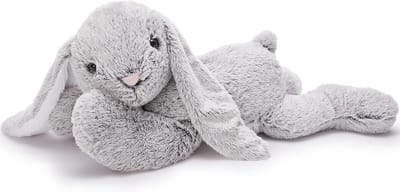 Gigantische Konijnenknuffel XXL Knuffeldier Grijs Pluche Cadeau 80 cm