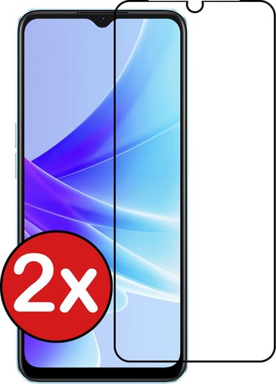 Screenprotector - 2 Stuks - Geschikt voor OPPO A57s - Full Cover - Beschermglas - Gehard Glas - Tempered Glass - Screen Protector