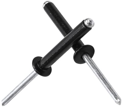 Zwarte Blindklinknagels - Popnagels Aluminium - Meubels Bevestigen - Paddestoelkop Doorn - M3 50 Stuks - Zwart