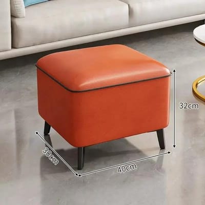 Kruk Thuis Licht Luxe Lage Krukken Deurgang Schoenen Wisselkrukken Vierkante Kruk Woonkamer Sofa Zijbank Lederen Poefs Poef