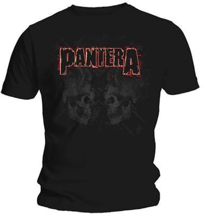 Pantera - Watermarked Skulls Heren T-shirt - S - Zwart