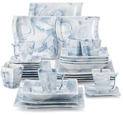 Imperial Ontbijtborden – 12 persoons – 60 delig – Blauw Keramisch – Eetborden – Breakfast Plates – Voor elke gelegenheid