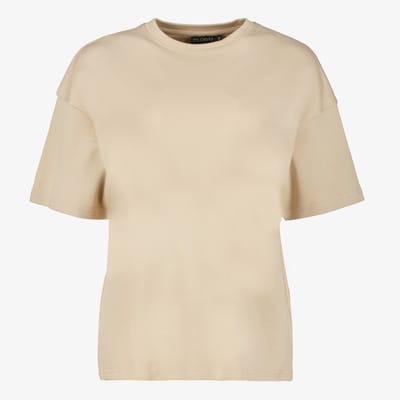 TwoDay oversized dames T-shirt beige - Maat S