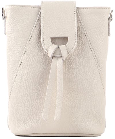 Giuliano lederen schoudertas Saphira - Made in Italy - Beige