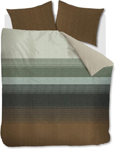 Beddinghouse Bruno dekbedovertrek - Lits-Jumeaux - 240x200/220 - Groen