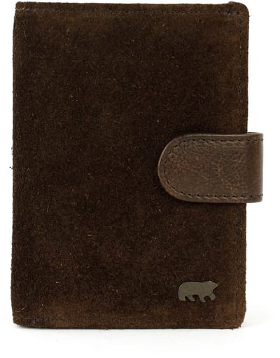 Bear Design Vic Suede Leren Pasjeshouder / Creditcardhouder - Bruin
