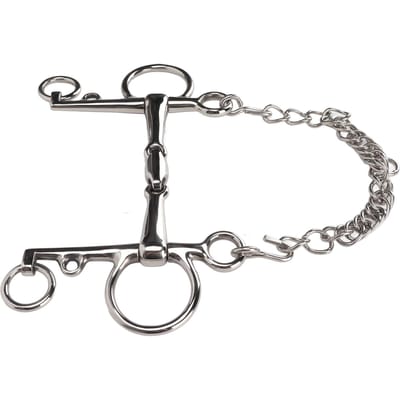RVS Paard Pelham Bit Knaagbestendig Eenvoudige Controle Gelede Mond Pelham Bit voor Paarden