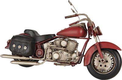 Clayre & Eef Decoratie Motor 28*9*15 cm Rood Ijzer, Kunststof Decoratief Figuur Decoratieve Accessoires Woonaccessoires