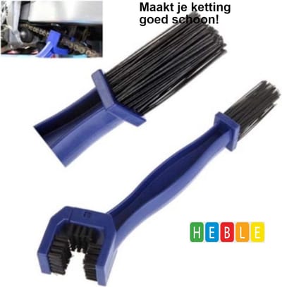 Heble® - Kettingborstel voor Motor- en Fietsen - Blauw