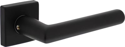 INTERSTEEL Deurkruk Broome met rozet 55x55x10mm + 7mm nokken alu./zwart