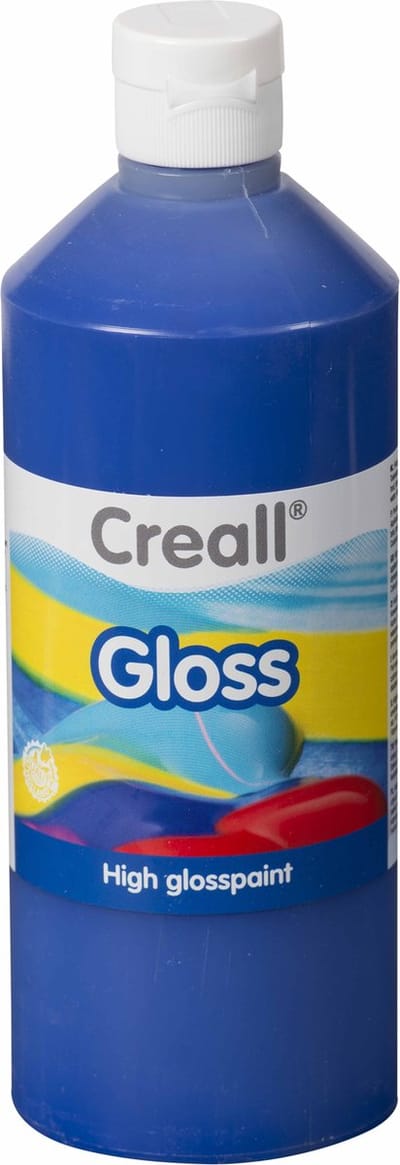 Creall glansverf blauw - 500ml creatieve verf voor kinderen.