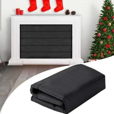 Haard schermen - Magnetische haarddeken voor warmteverlies Binnenhaardhoezen Houdt tocht buiten Stopt warmteverlies haardtochtstopper met ingebouwde 12 sterke magneten voor ijzeren haardframe Haardscherm 46x35in/115x87cm