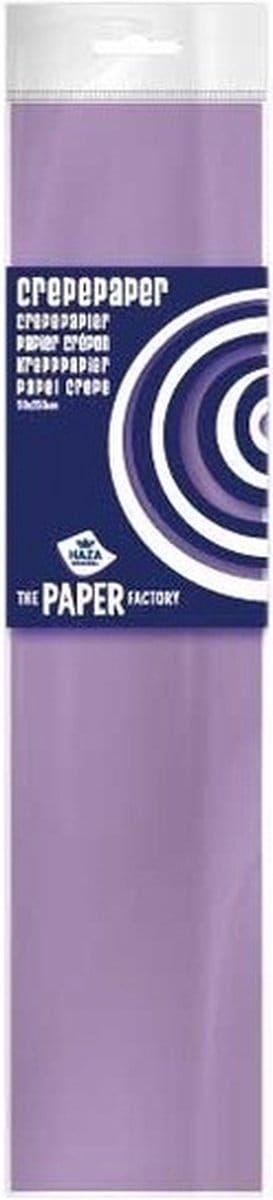 Crepe papier platte vellen - 5x - lila - 250 x 50 cm - Knutselen met papier - Knutselspullen