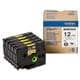 Brother HGe-631V5 hoge resolutie tape zwart op geel 12mm x 8m 5 stuks (origineel)