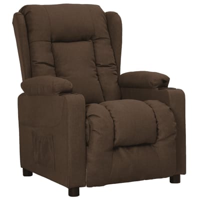 vidaXL - Fauteuil - verstelbaar - stof - bruin