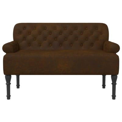 vidaXL - Lovingseat - met - knoopge - tuft - Bruin - 120 - x - 65 - x - 78 - cm