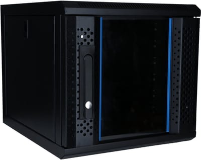 DSIT 10 inch 6U serverkast met glazen deur 370X450X370mm (BxDxH) - serverbehuizing - serverrack